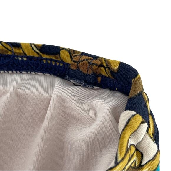 MICHAEL Michael Kors Women's Striped Chain Zip Front Bandeau Bikini Top Size S - Picture 7 of 8